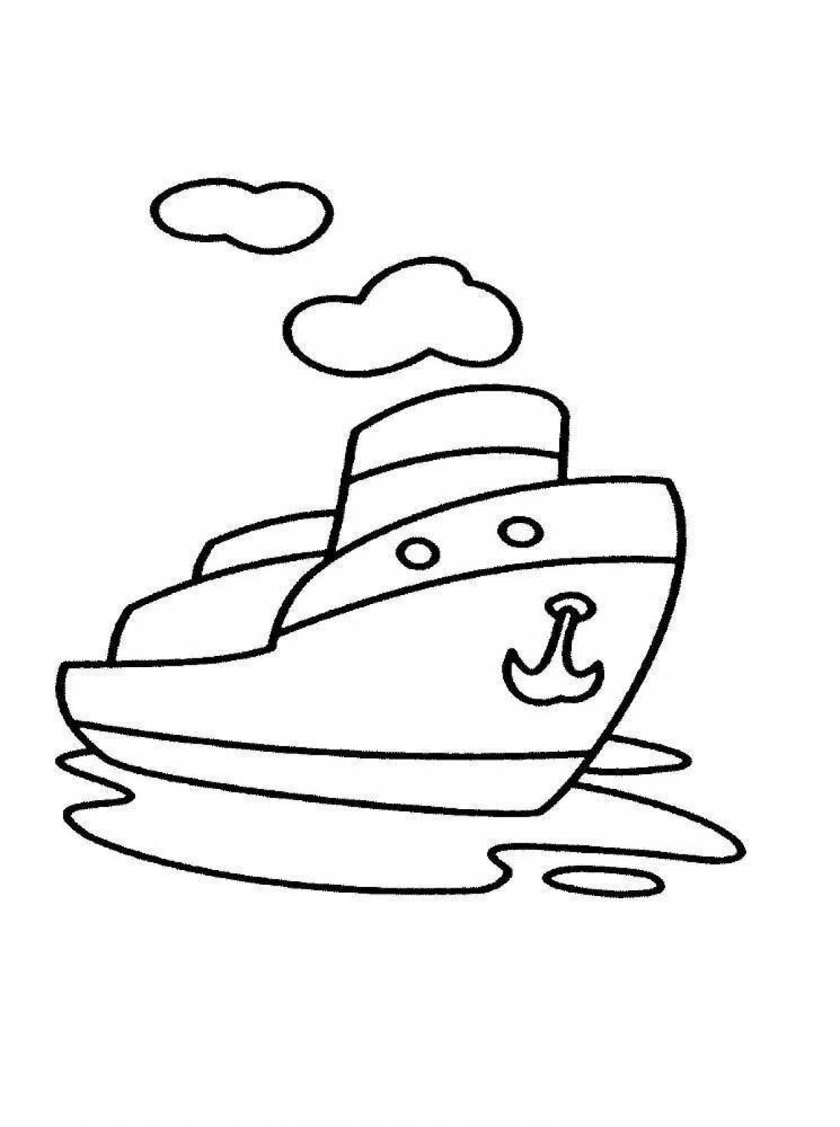 Coloring page magnificent steamship
