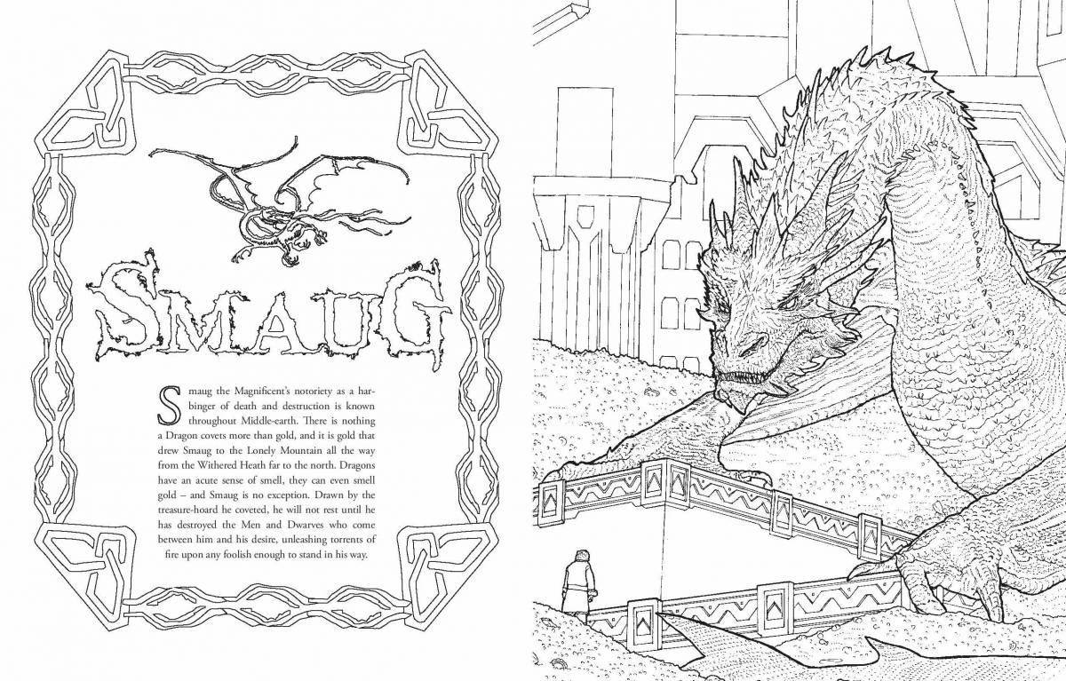 Majestic smaug coloring book