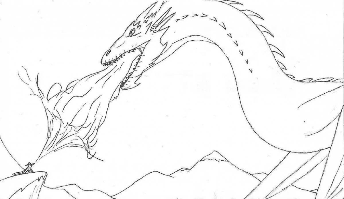 Great smaug coloring page
