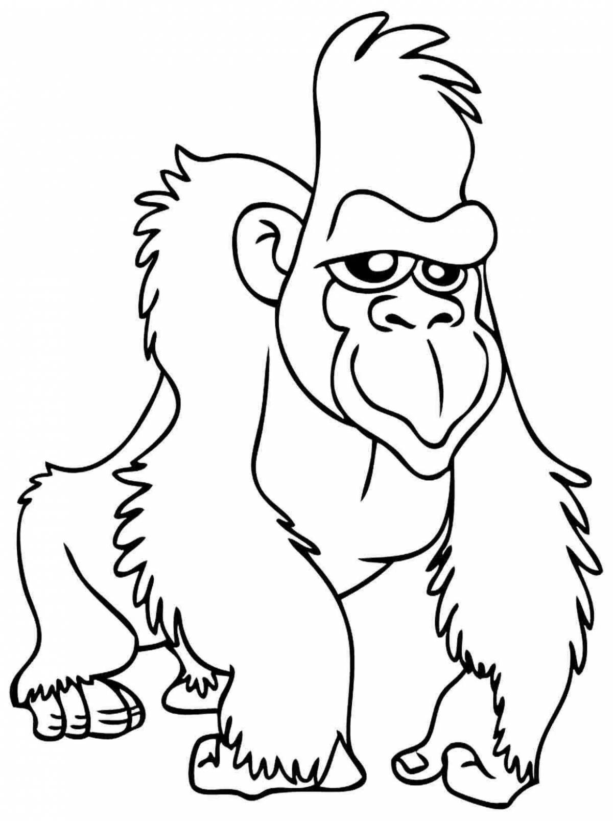 Vibrant orangutan coloring page