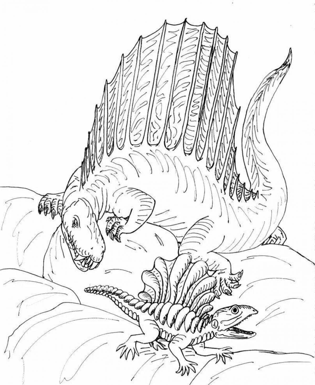 Coloring majestic dimetrodon