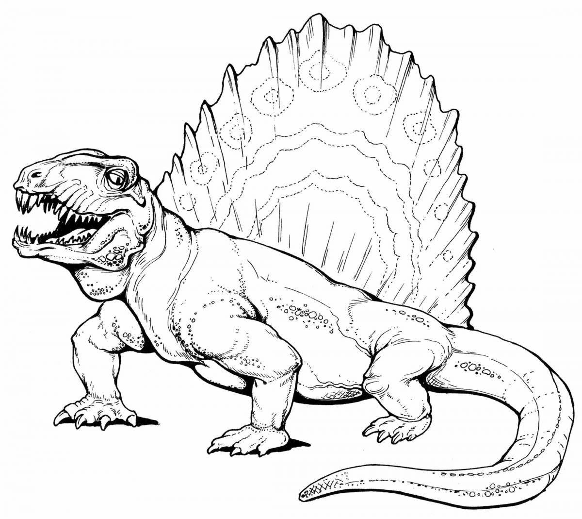 Dazzling Dimetrodon coloring page