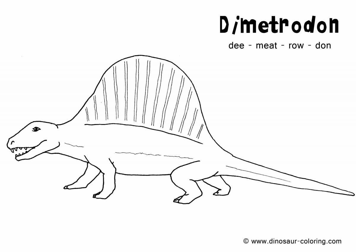 Выдающаяся раскраска dimetrodon
