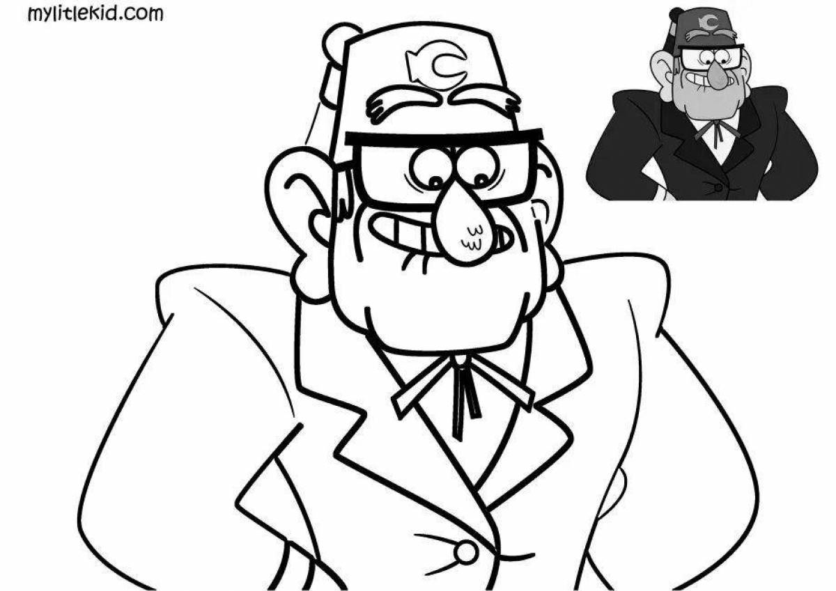 Horny uncle coloring page