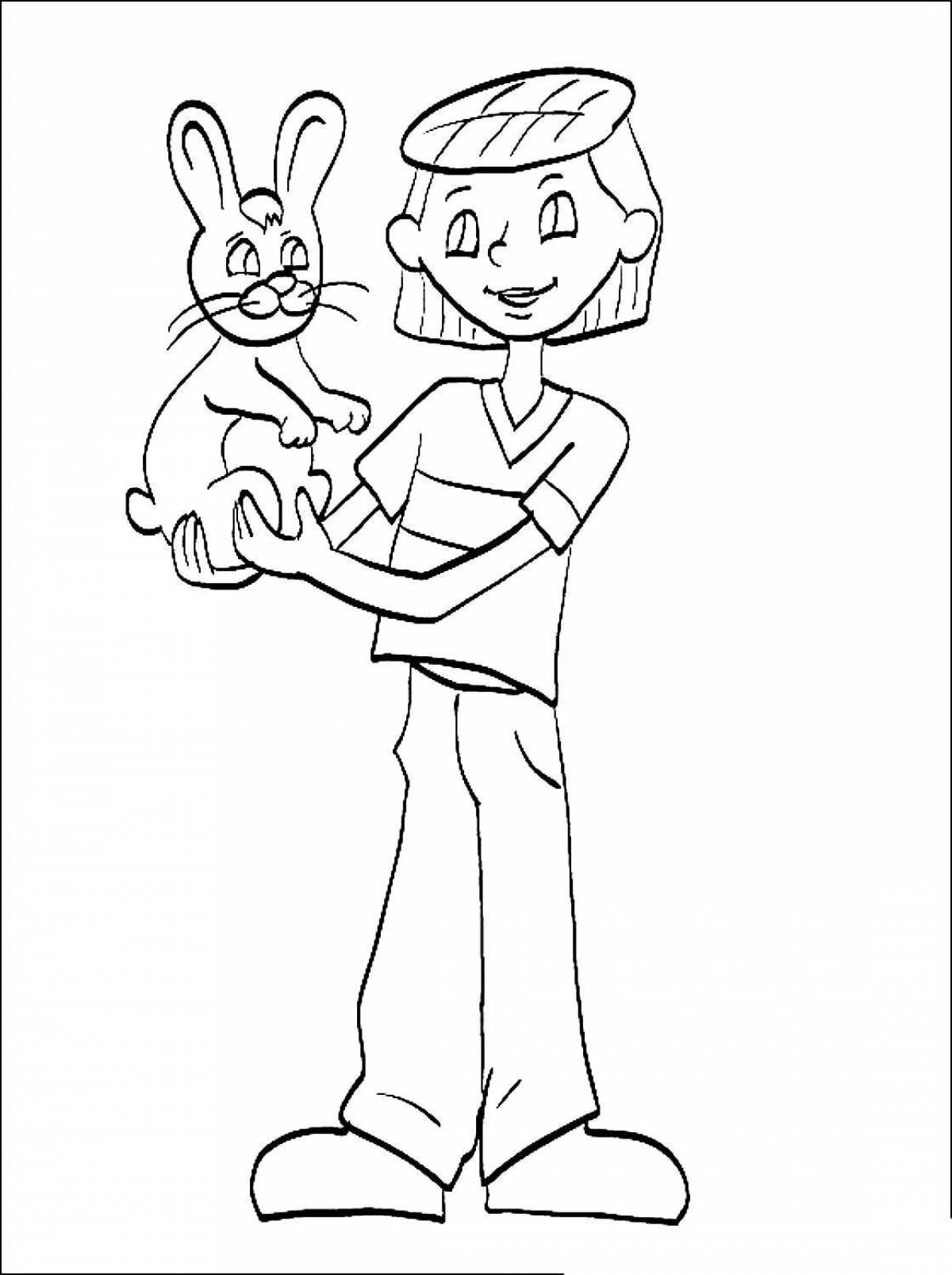 Coloring page charming uncle