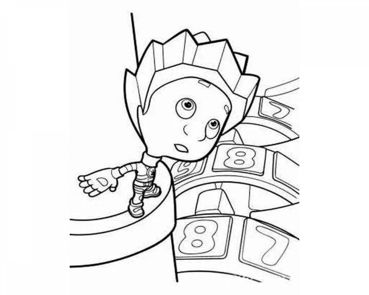 Scorching fire coloring page