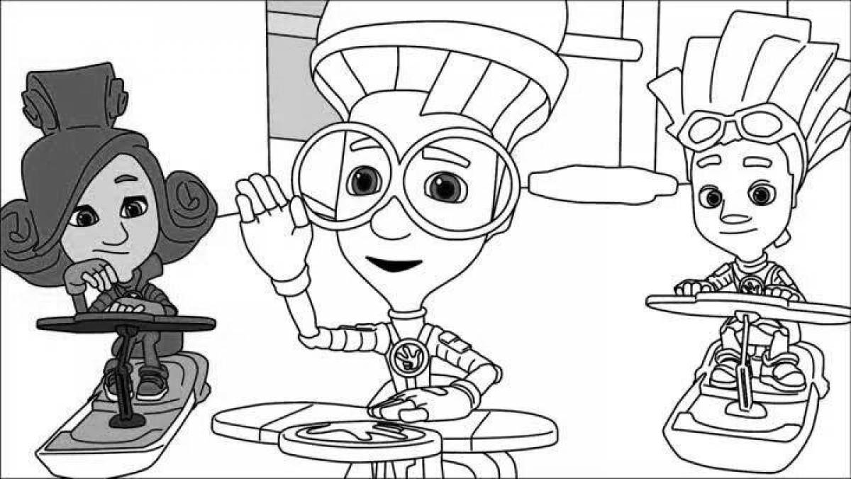 Incandescent fire coloring page