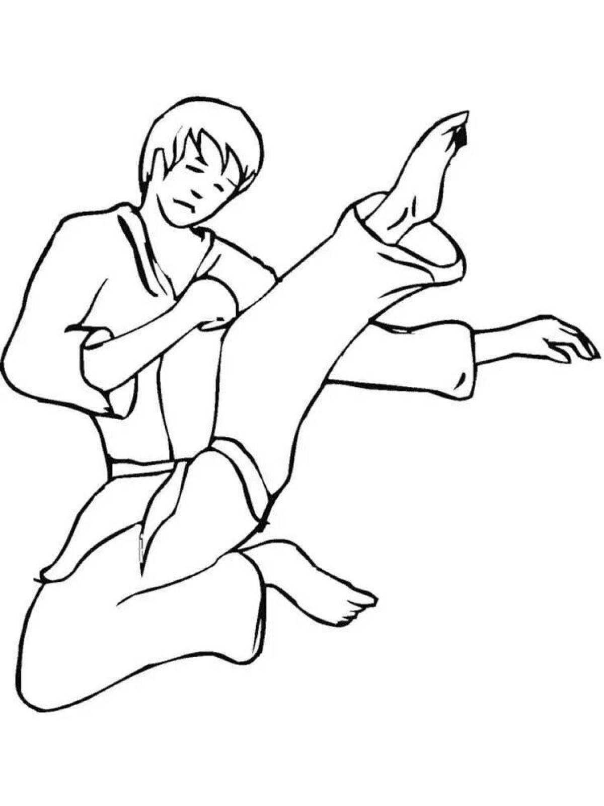 Fun taekwondo coloring book