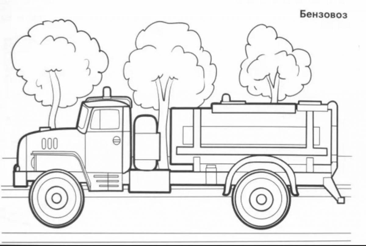 Playful water carrier coloring page