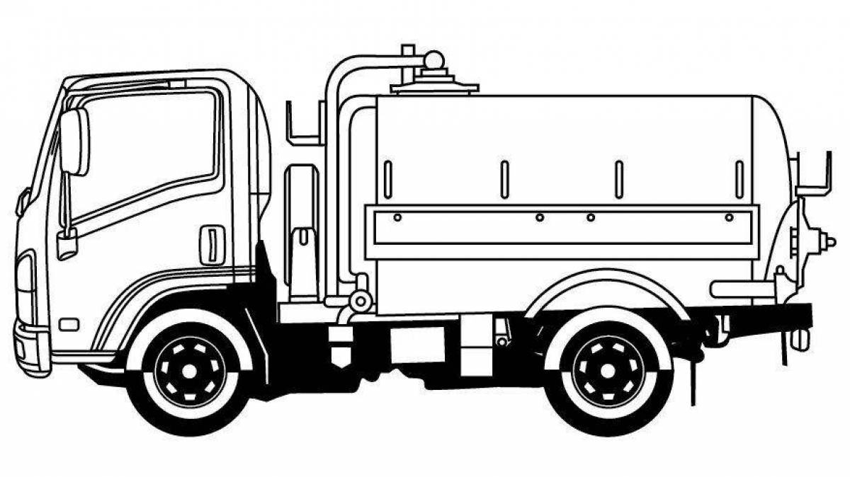 Coloring page nice water carrier