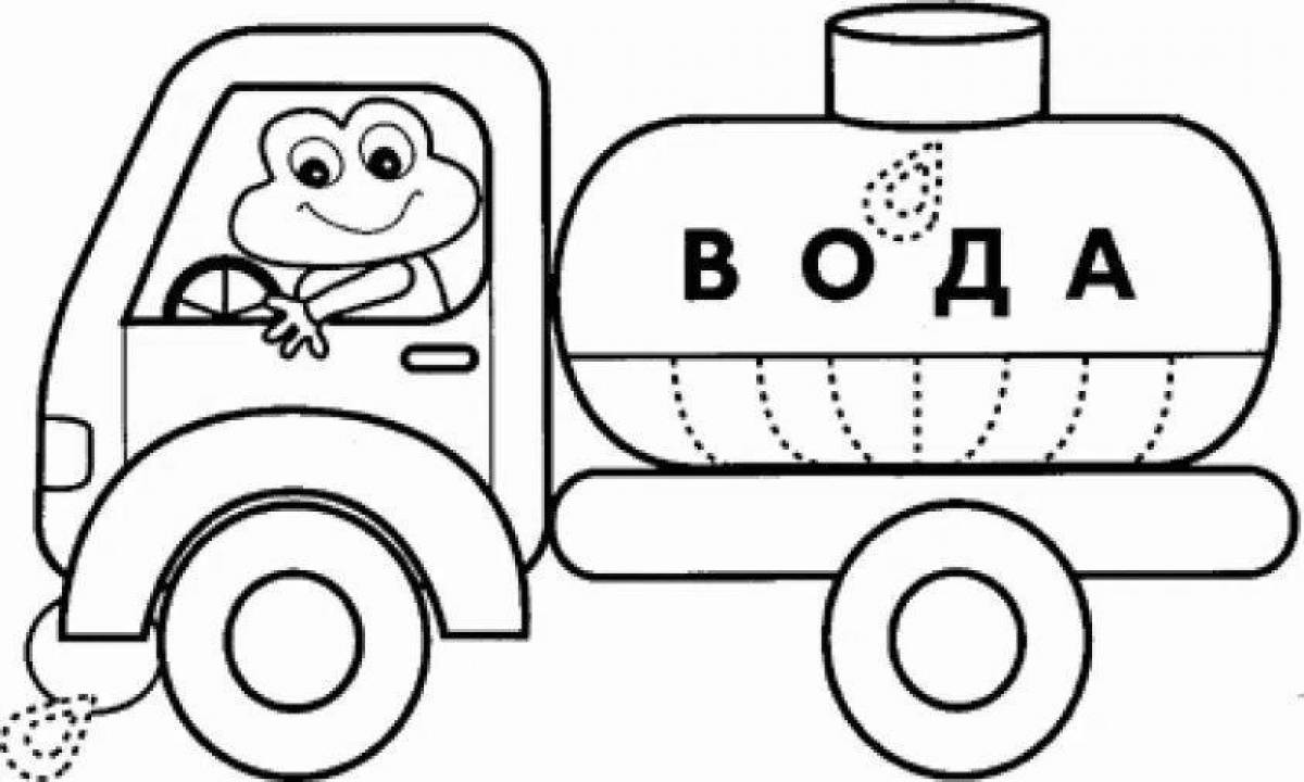Coloring page cleaned water carrier