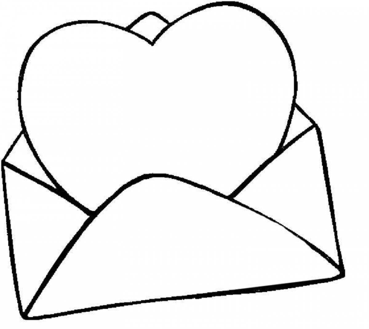 Bright envelope coloring page