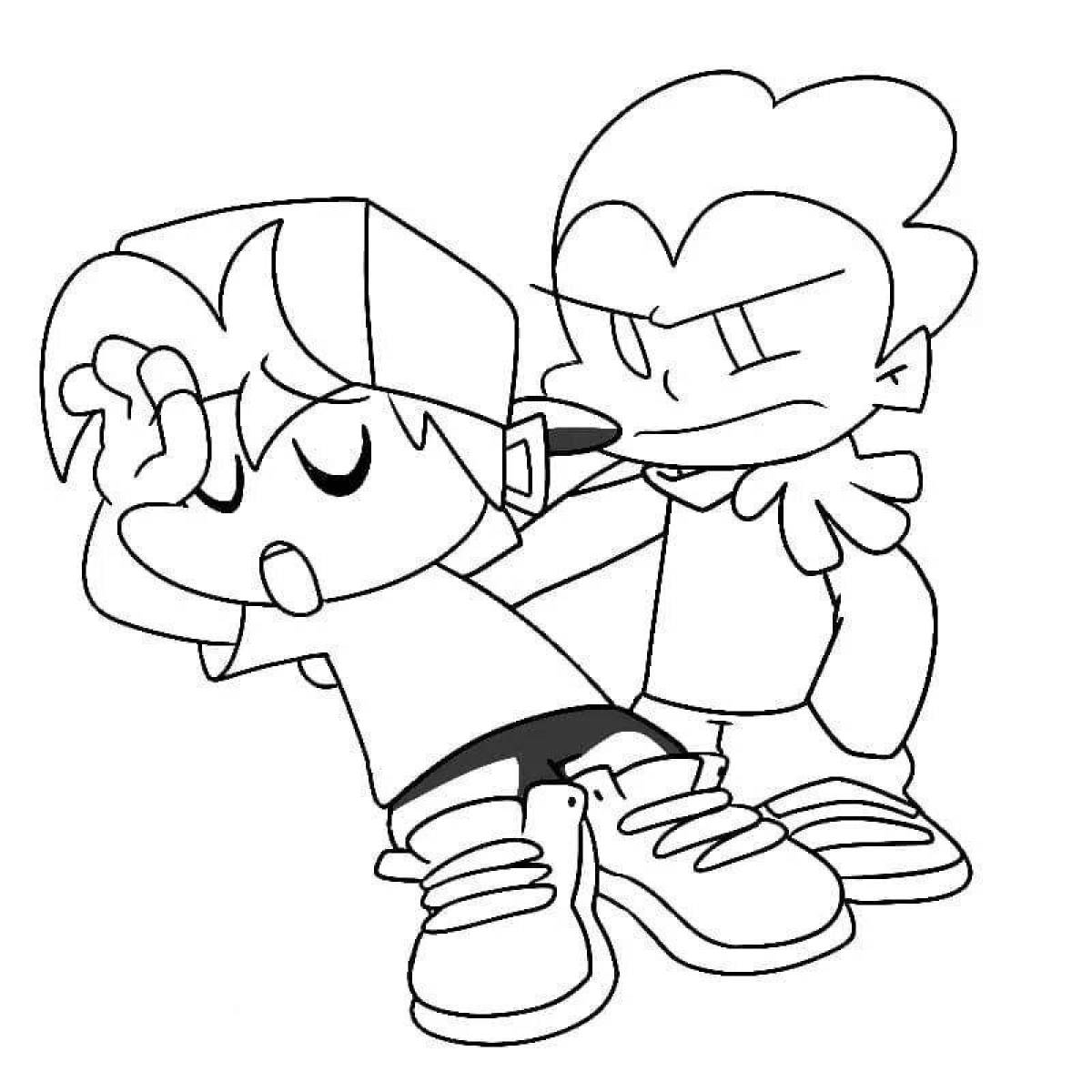 Animated girlfriend coloring page