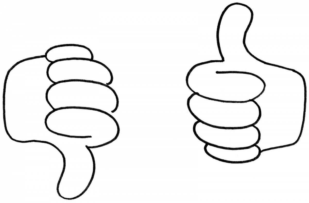 Bright finger coloring page