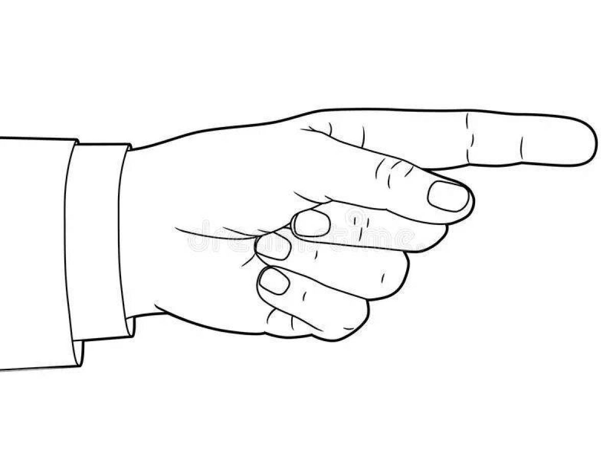 Playful finger coloring page