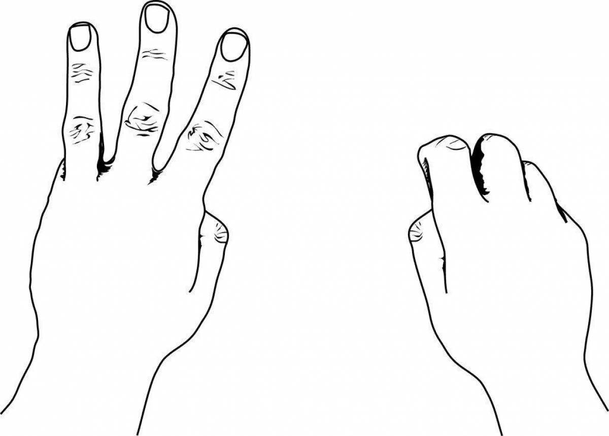 Finger coloring page