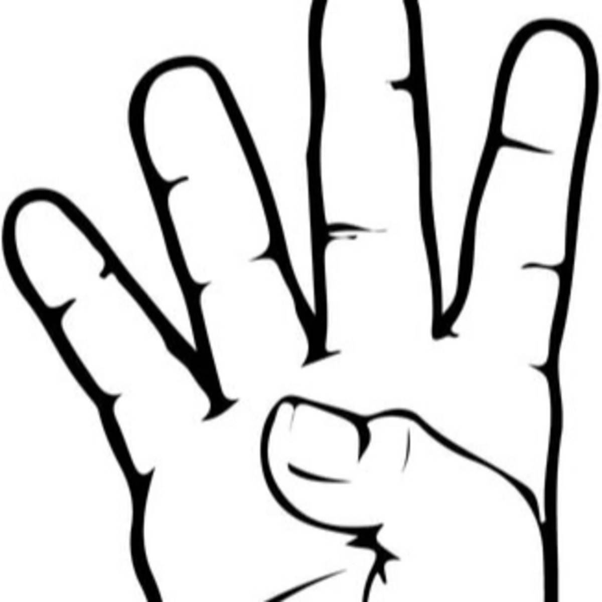 Color funny finger coloring page