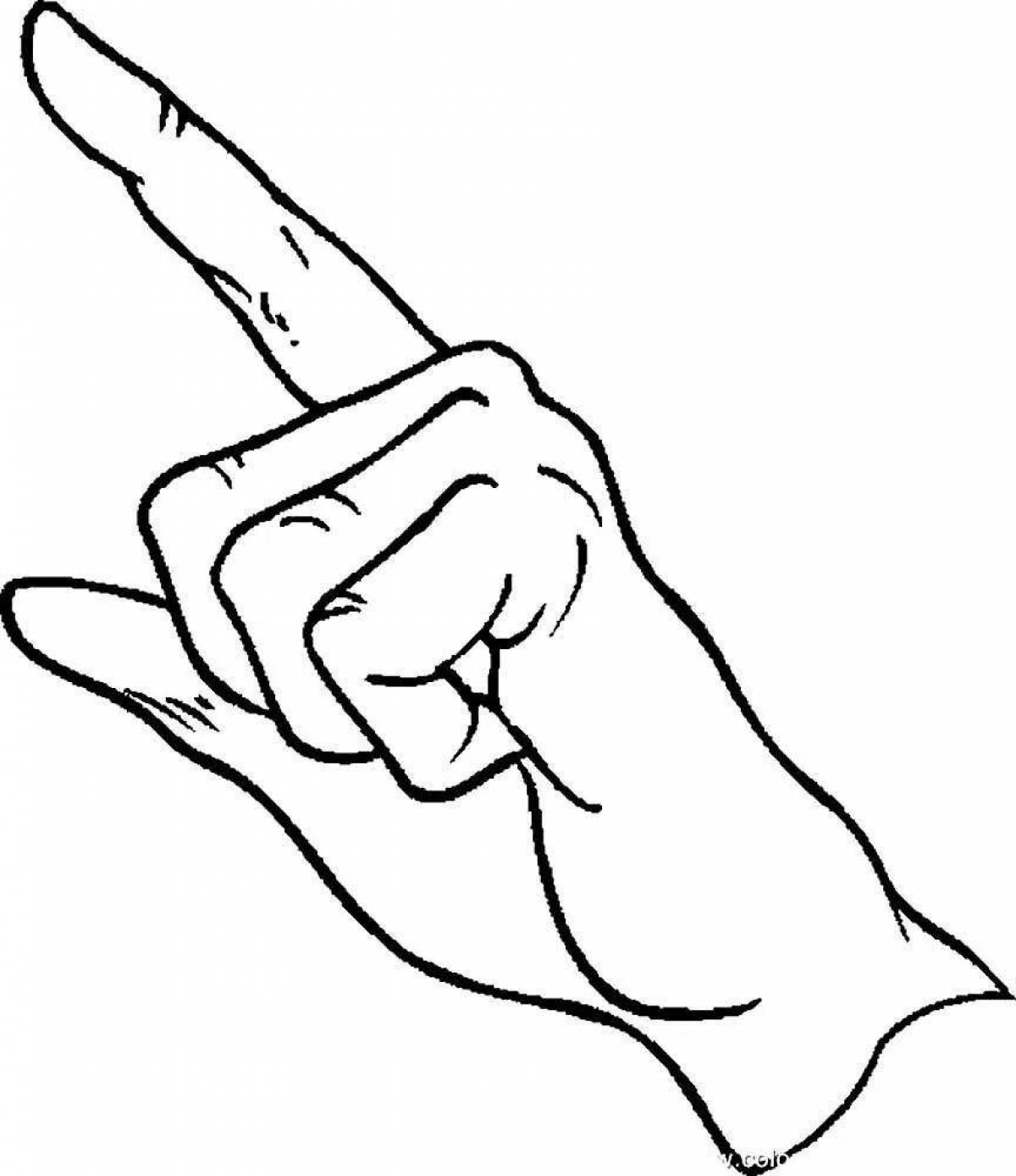 Color-bold finger coloring page