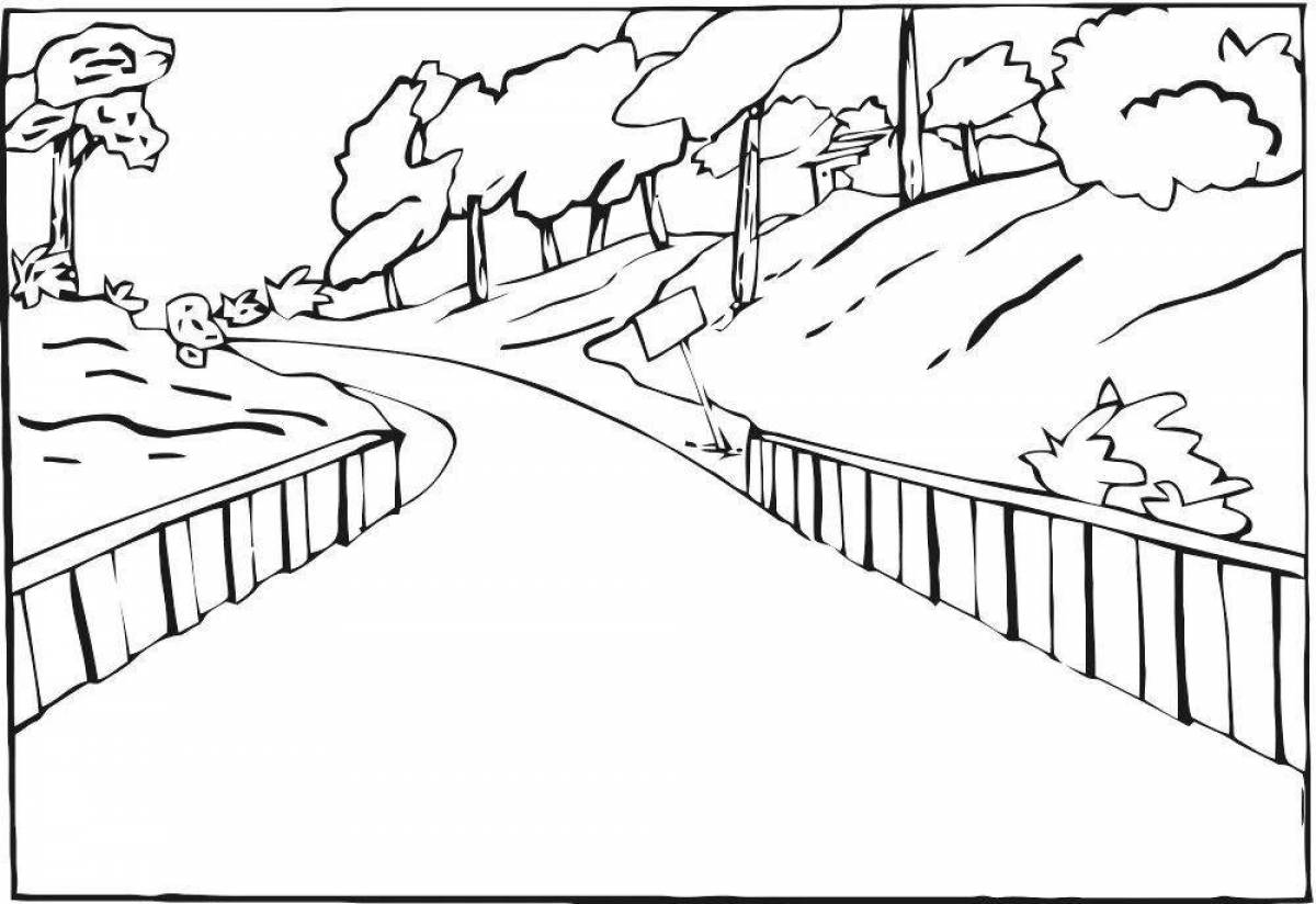 Joy track coloring page