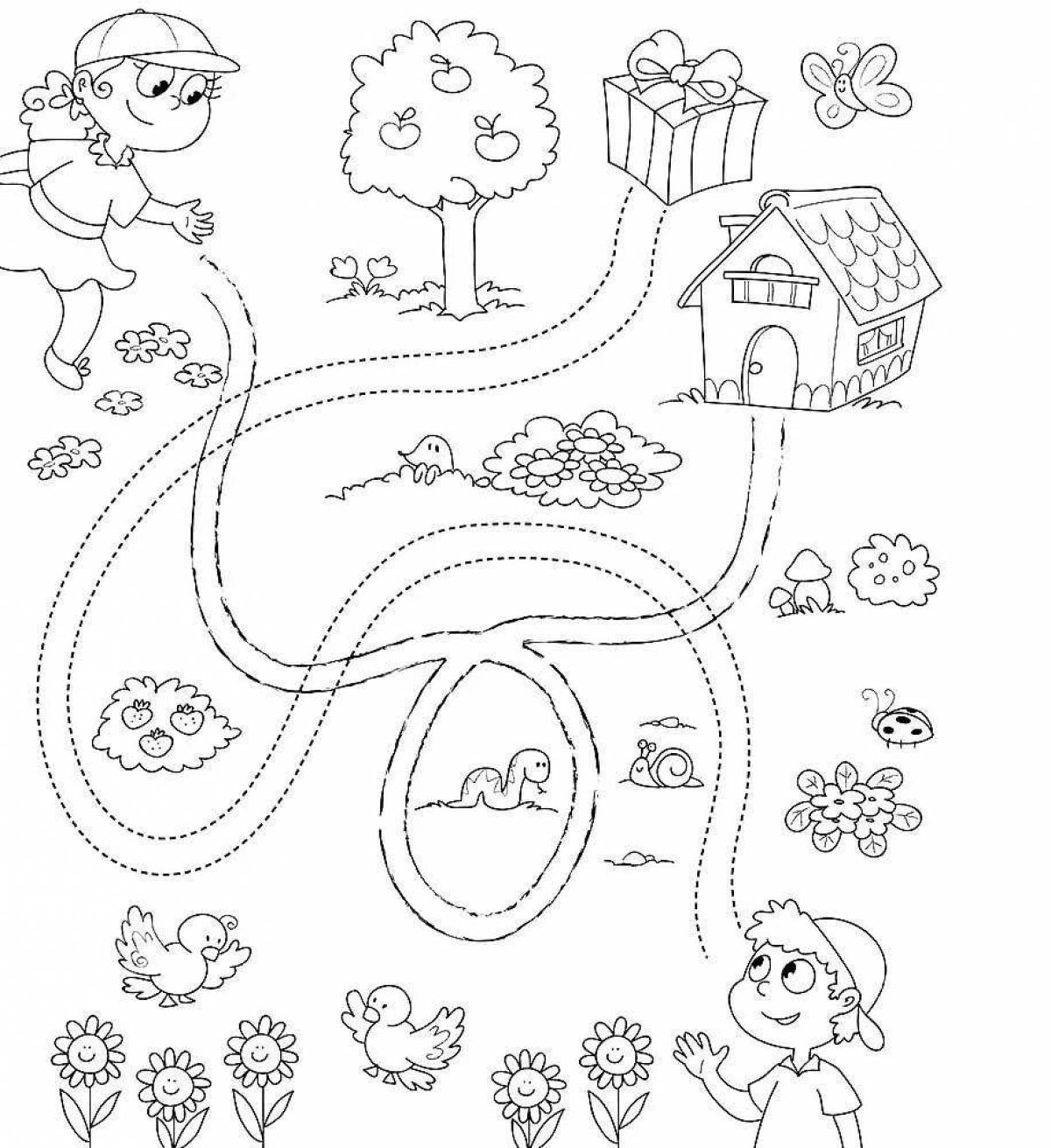 Dynamic track coloring page