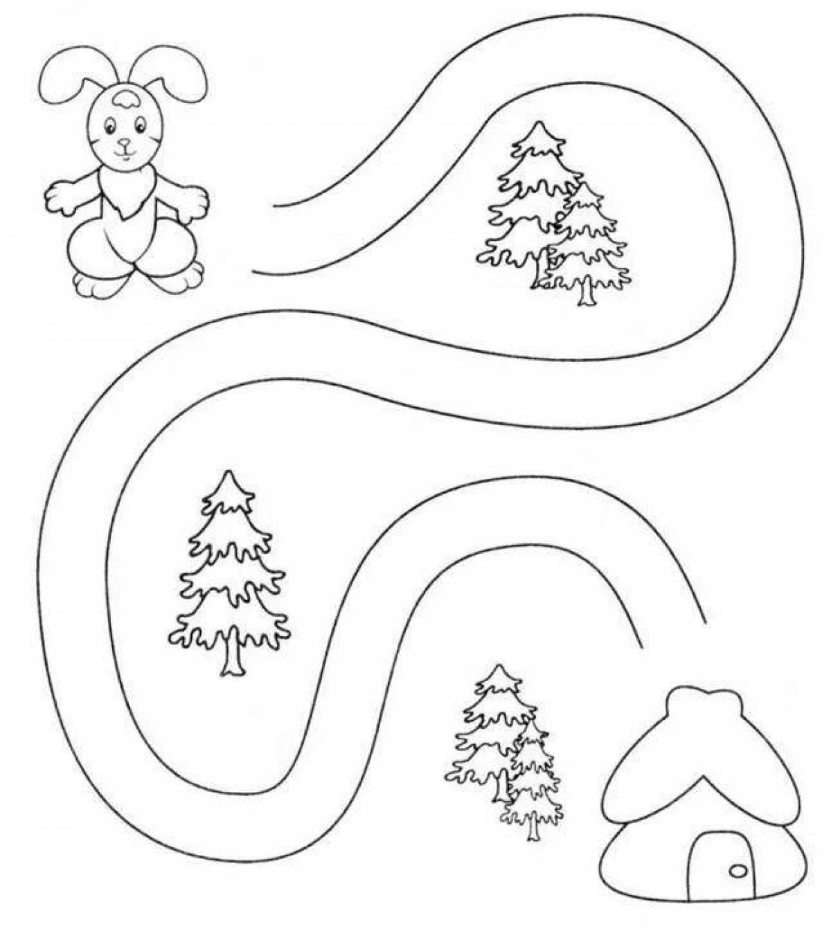 Fascinating track coloring page