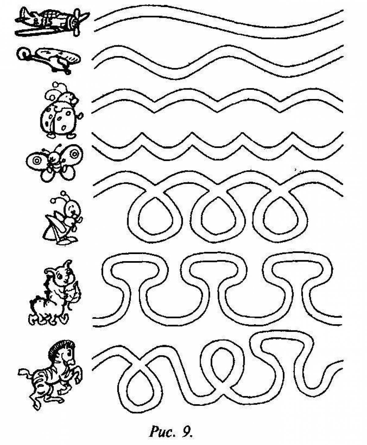 Coloring page charming path