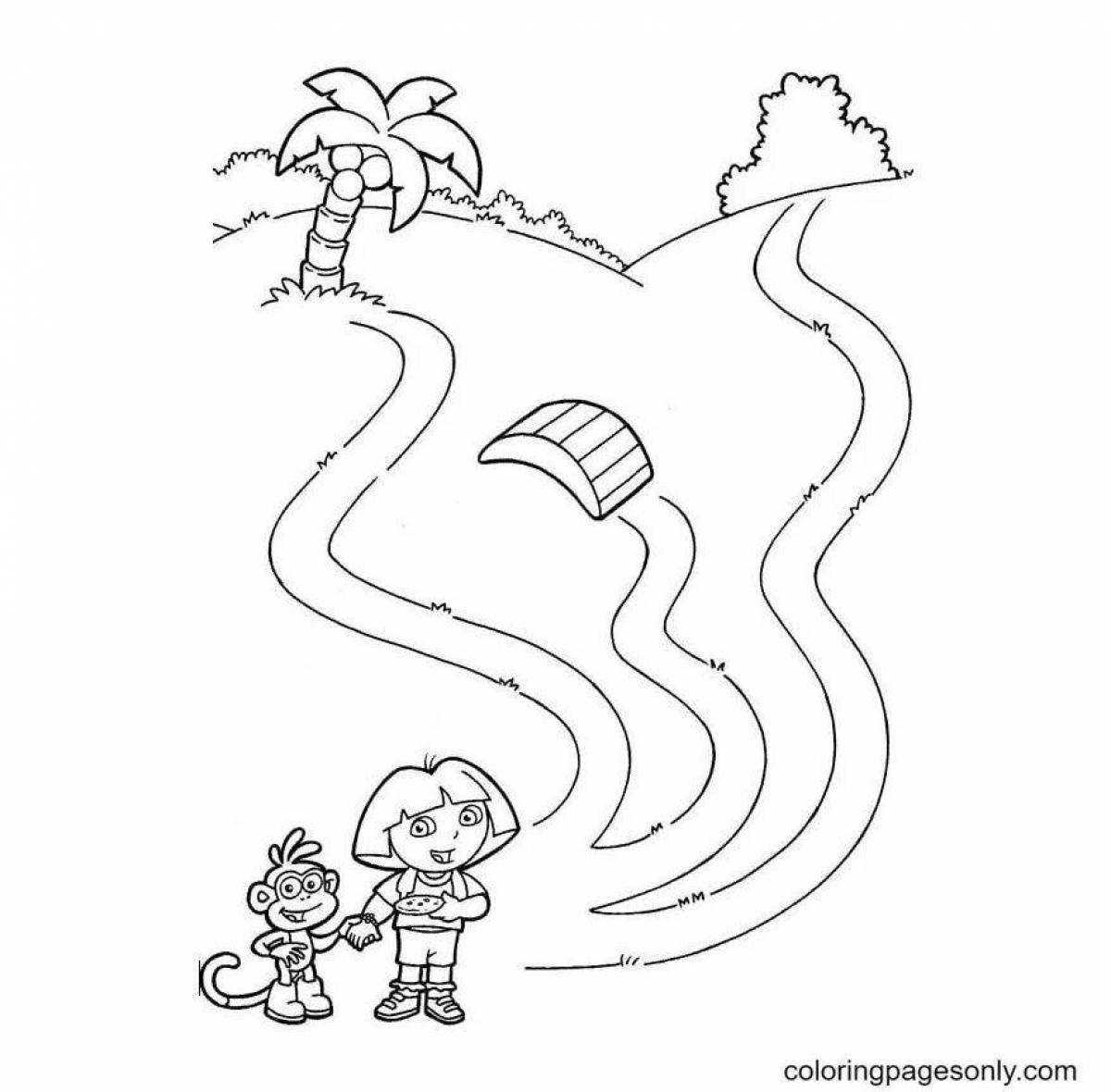 Cute track coloring page