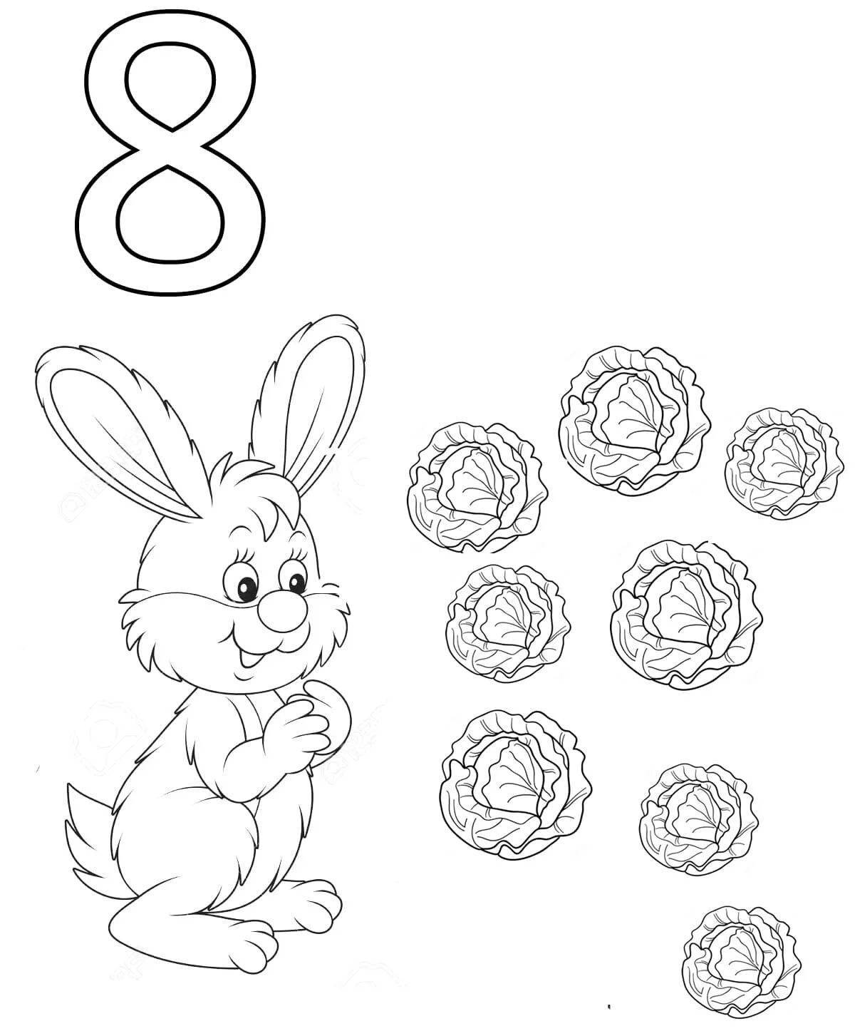 Sparkling coloring page eight