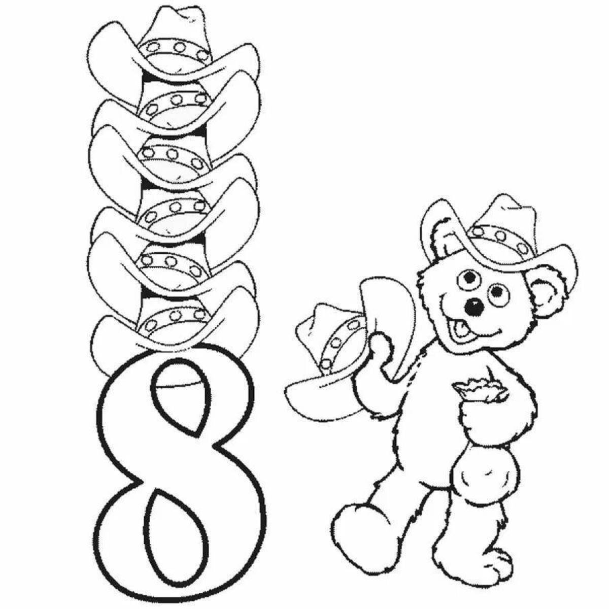 Luminous coloring page eight