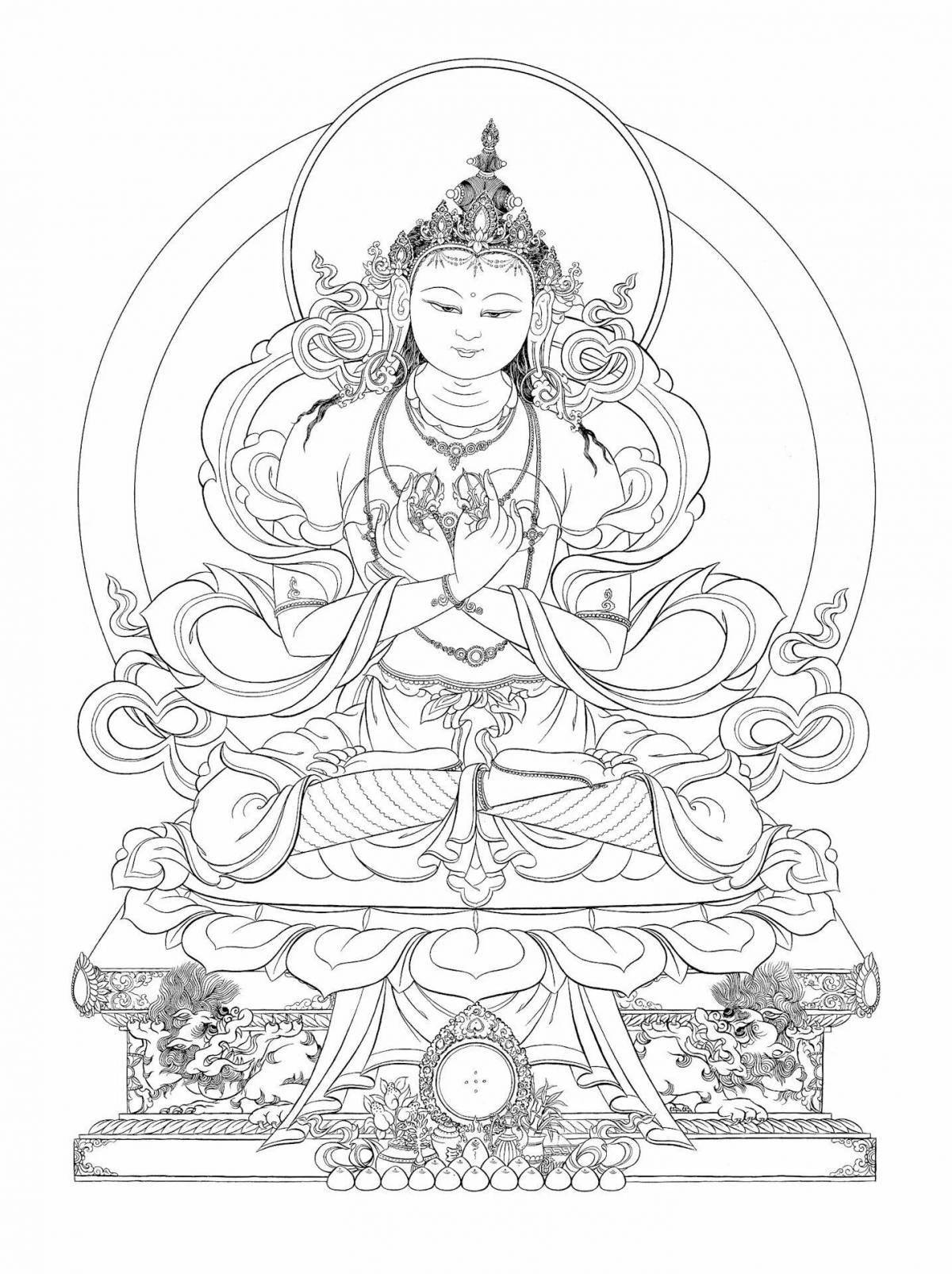 Exalted buddha coloring book