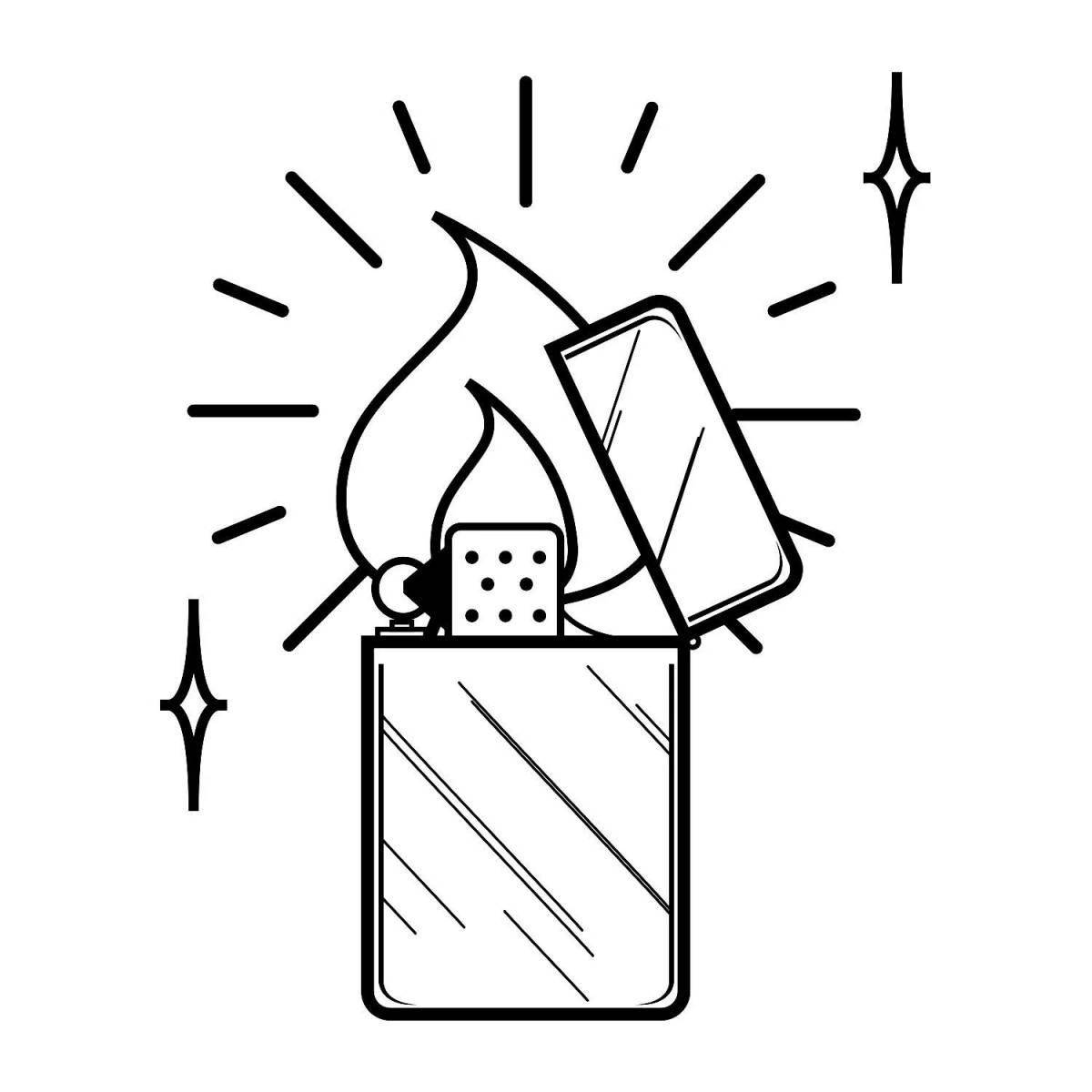 Shiny lighter for coloring