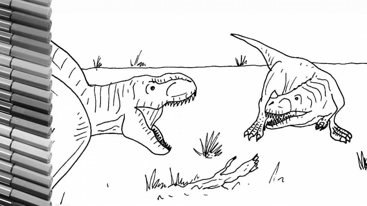 Раскраска веселый цератозавр