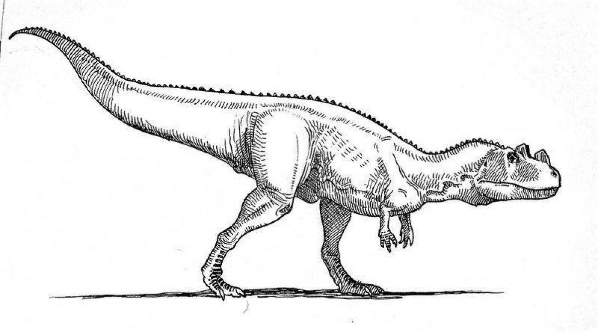 Привлекательная раскраска цератозавр