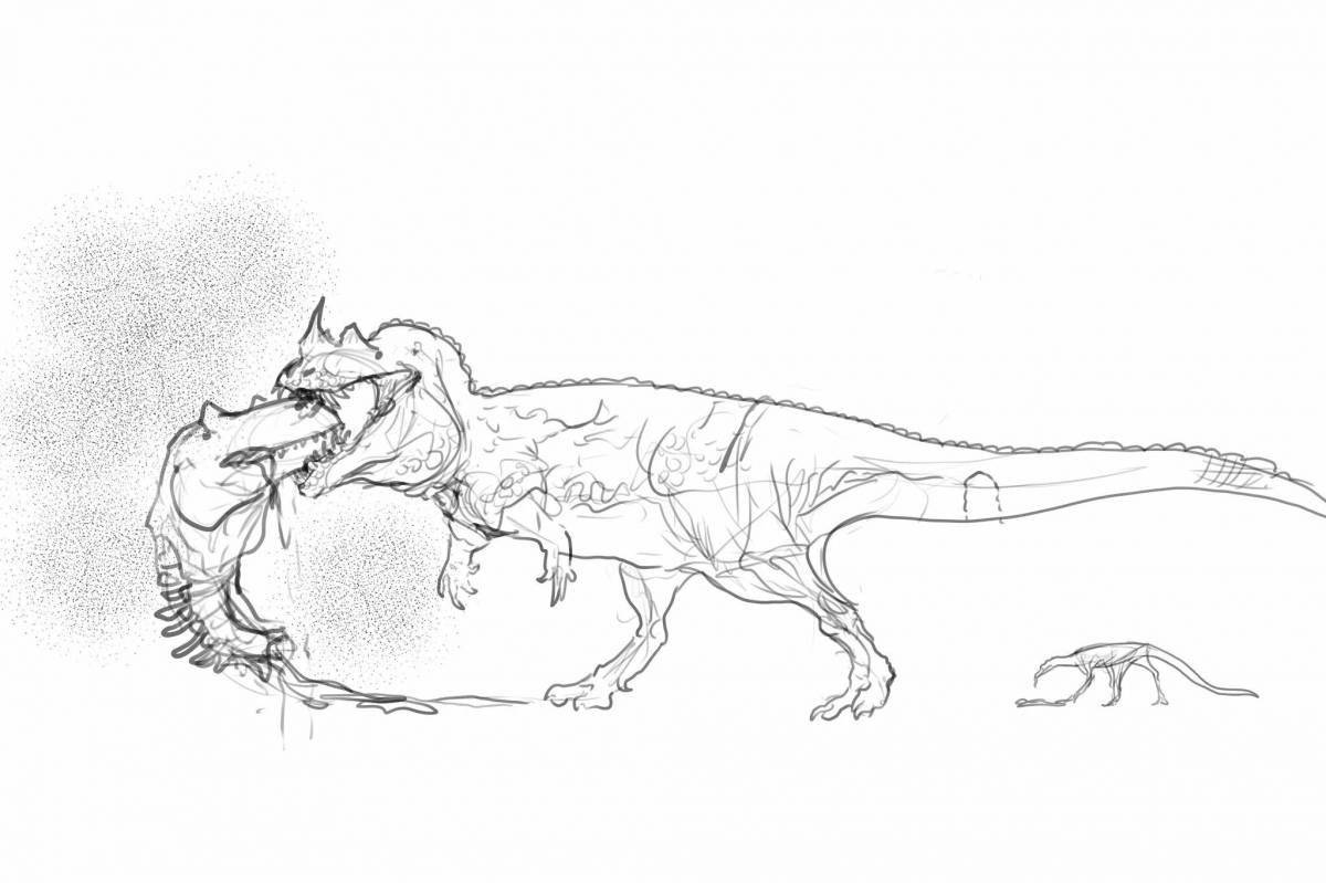 Раскраска ослепительный цератозавр