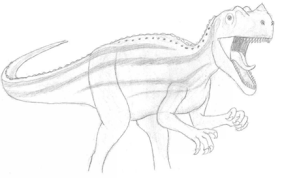 Ceratosaurus glowing coloring page