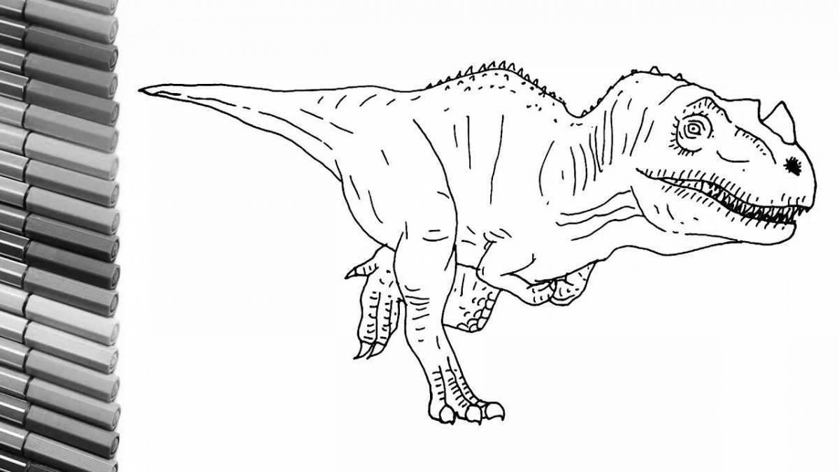 Смешная раскраска цератозавр
