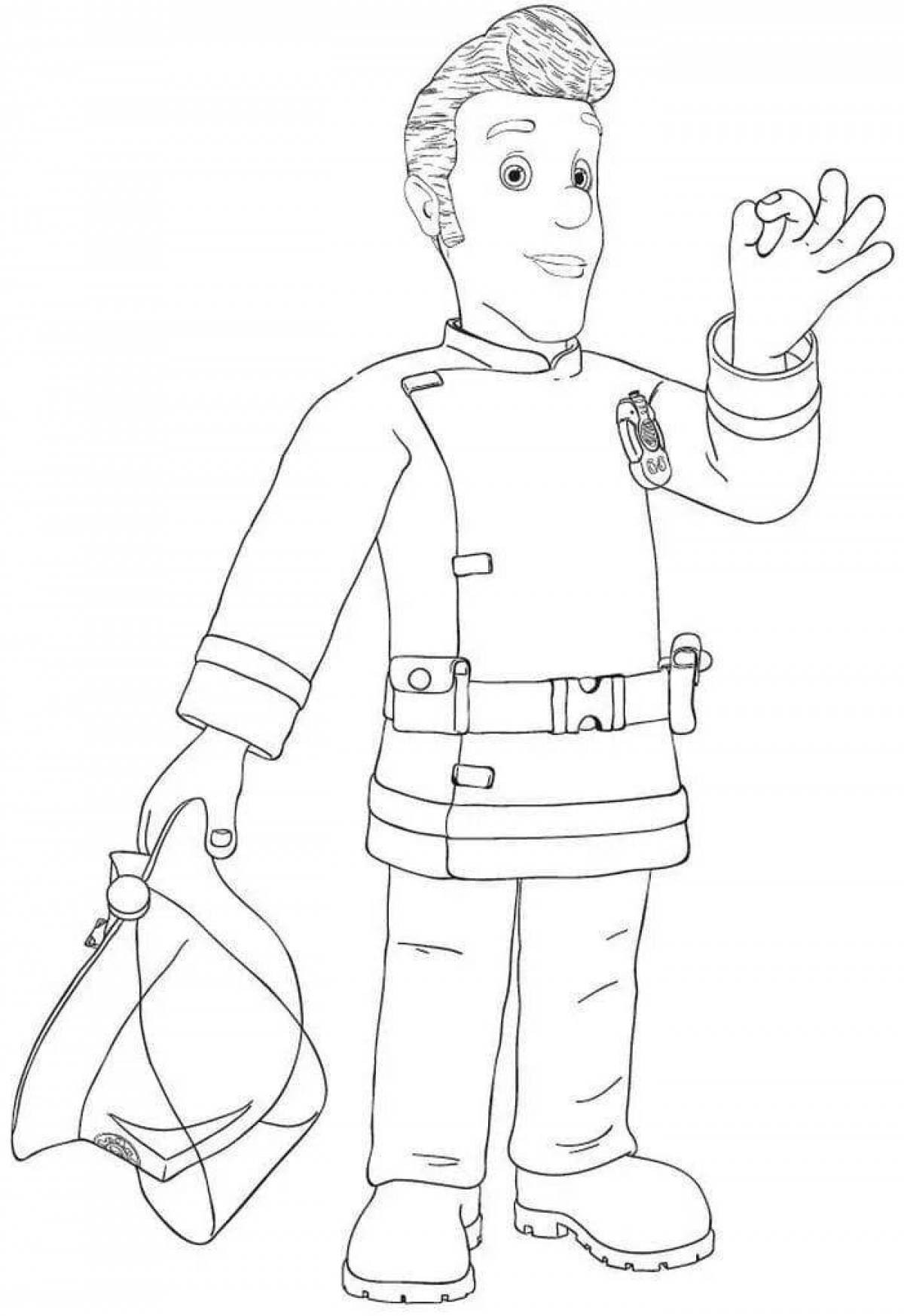 Color frenzy coloring page sam