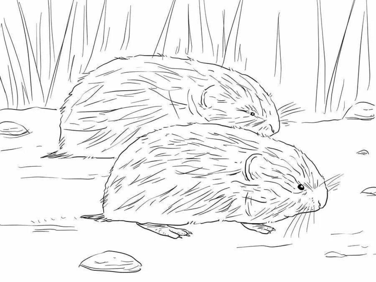 Fearless lemming coloring page