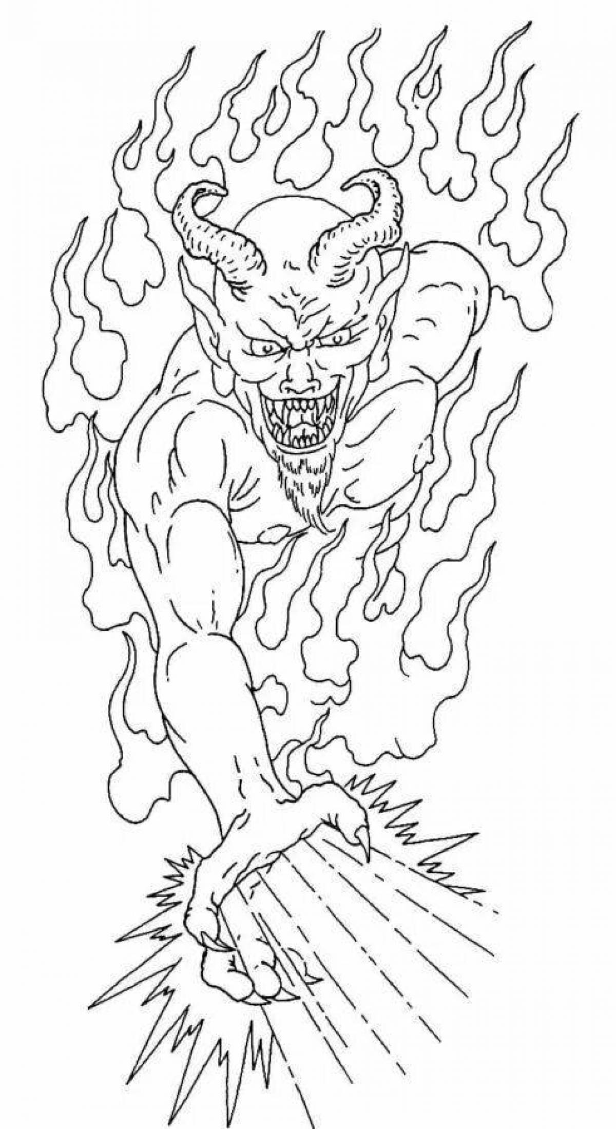 Ghast devil coloring page