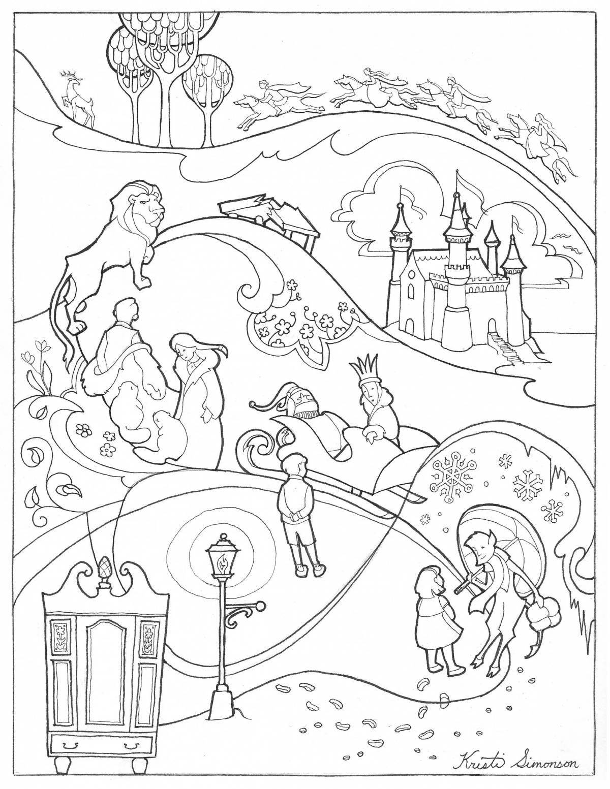 Beautiful narnia coloring page