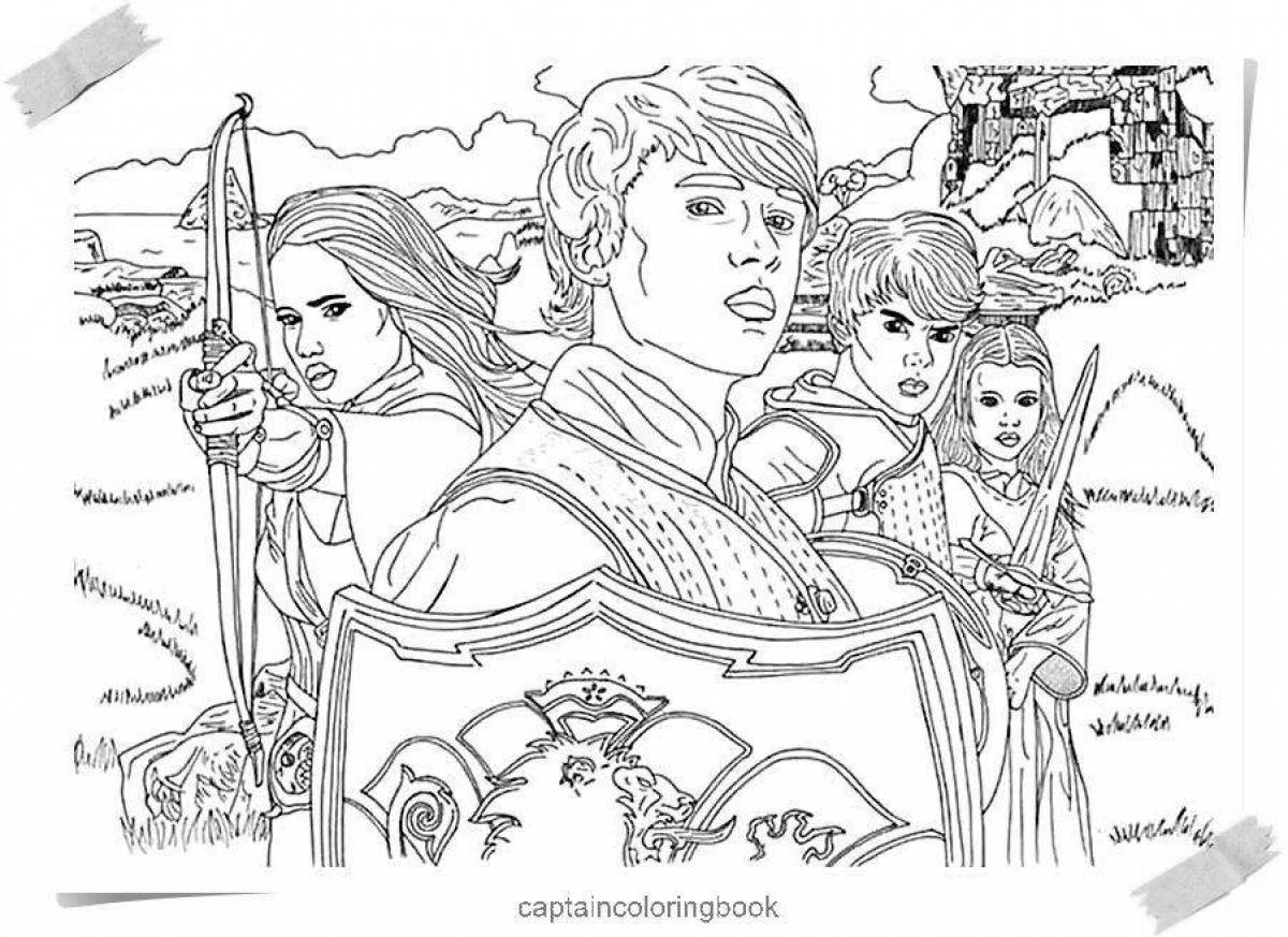 Colorful narnia coloring page