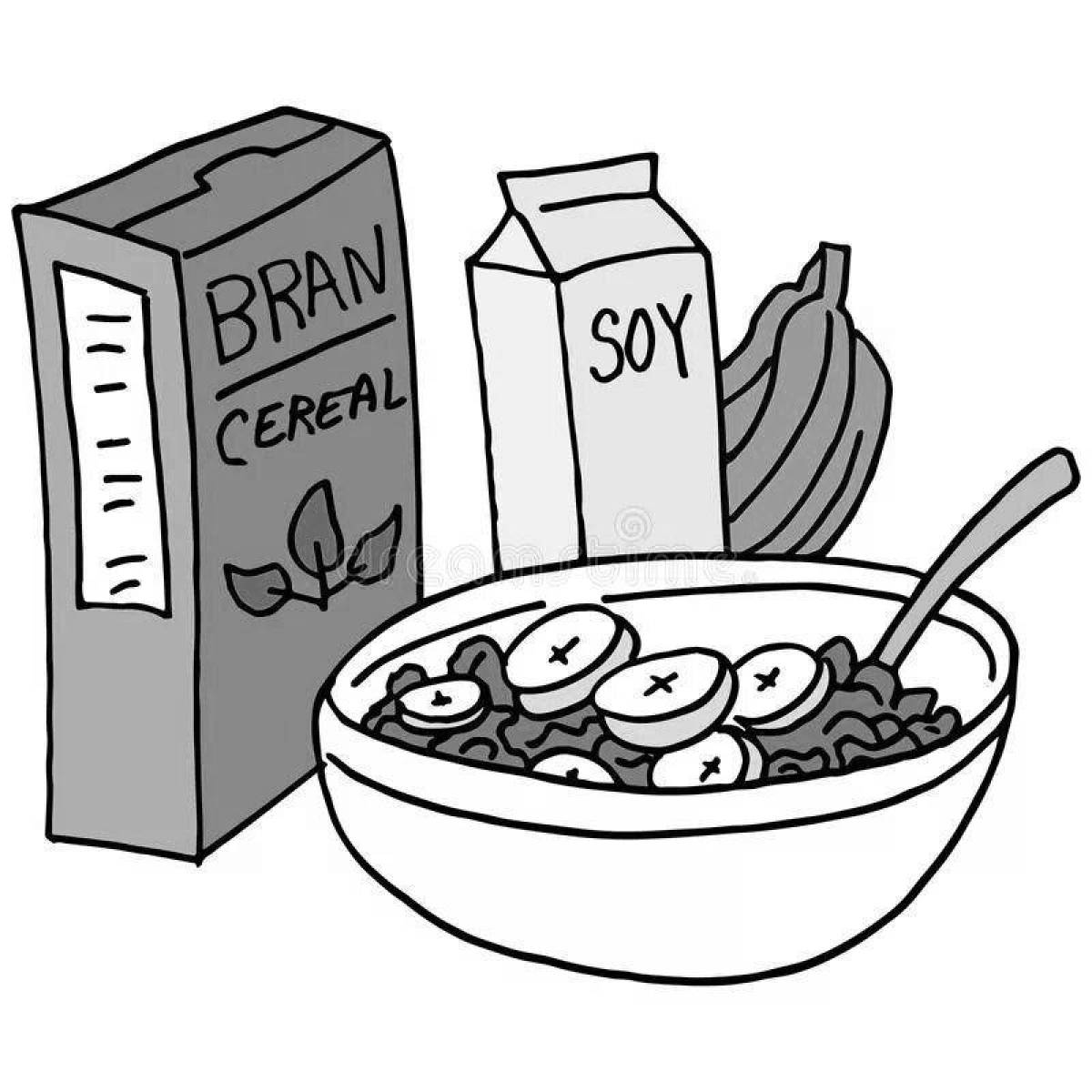 Coloring cute cereal