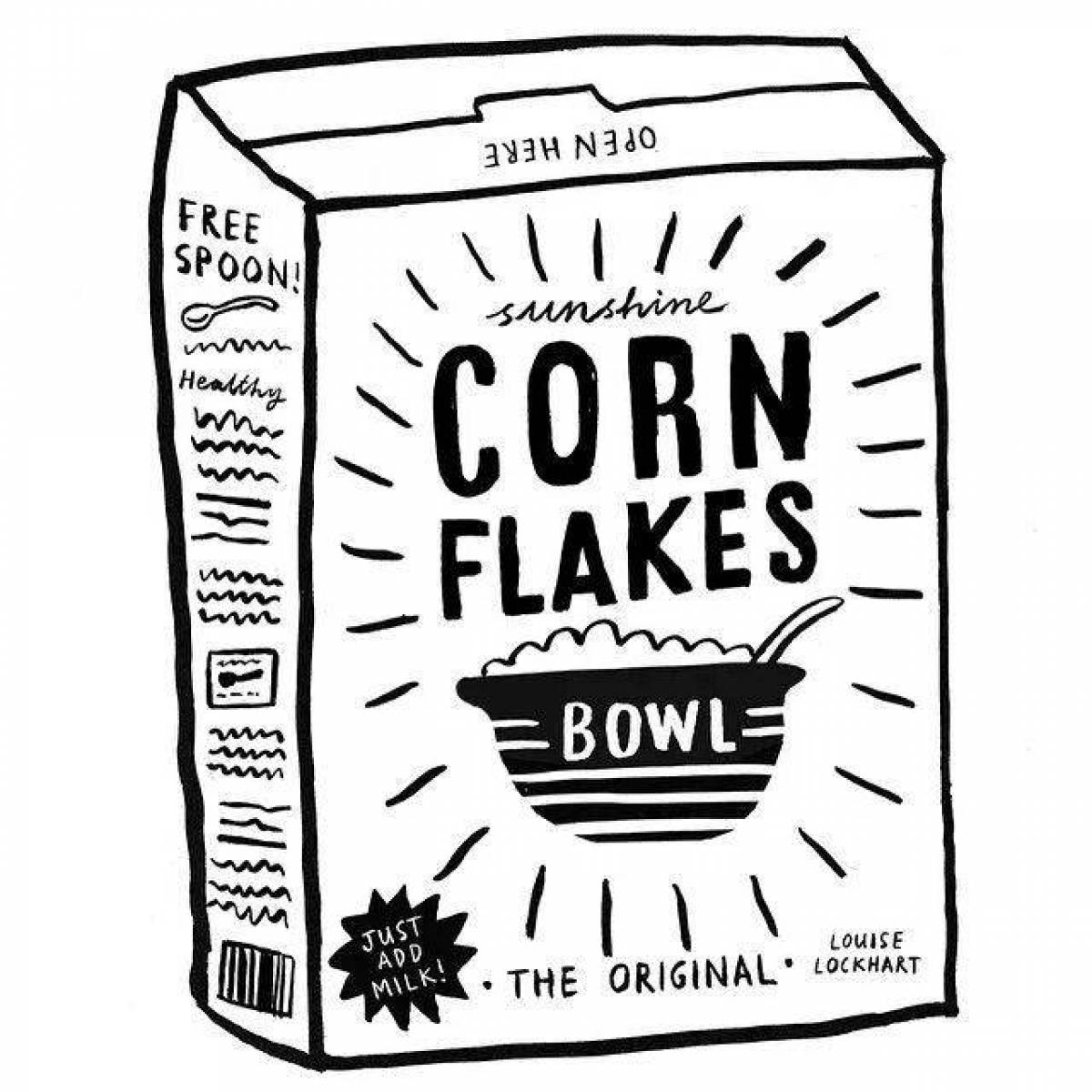 Coloring book inviting flakes