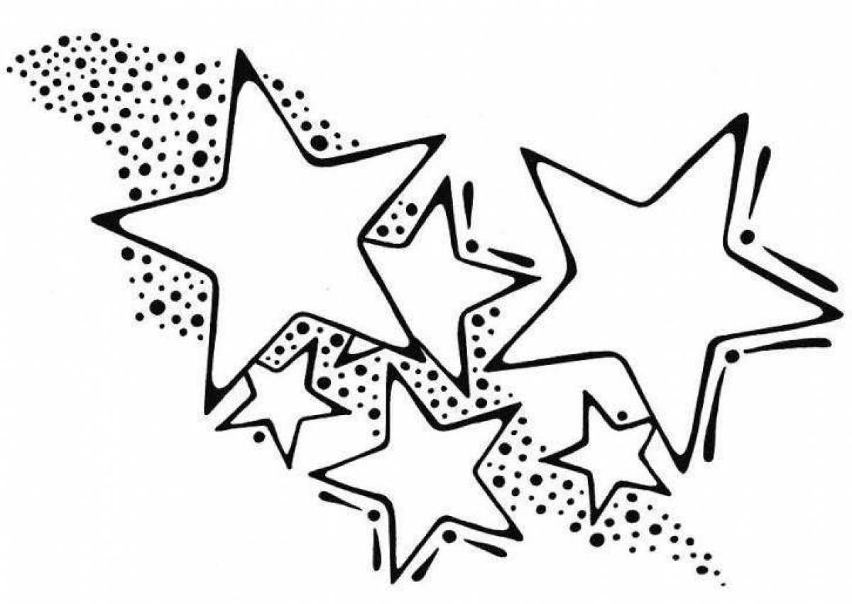 Shiny starfall coloring book