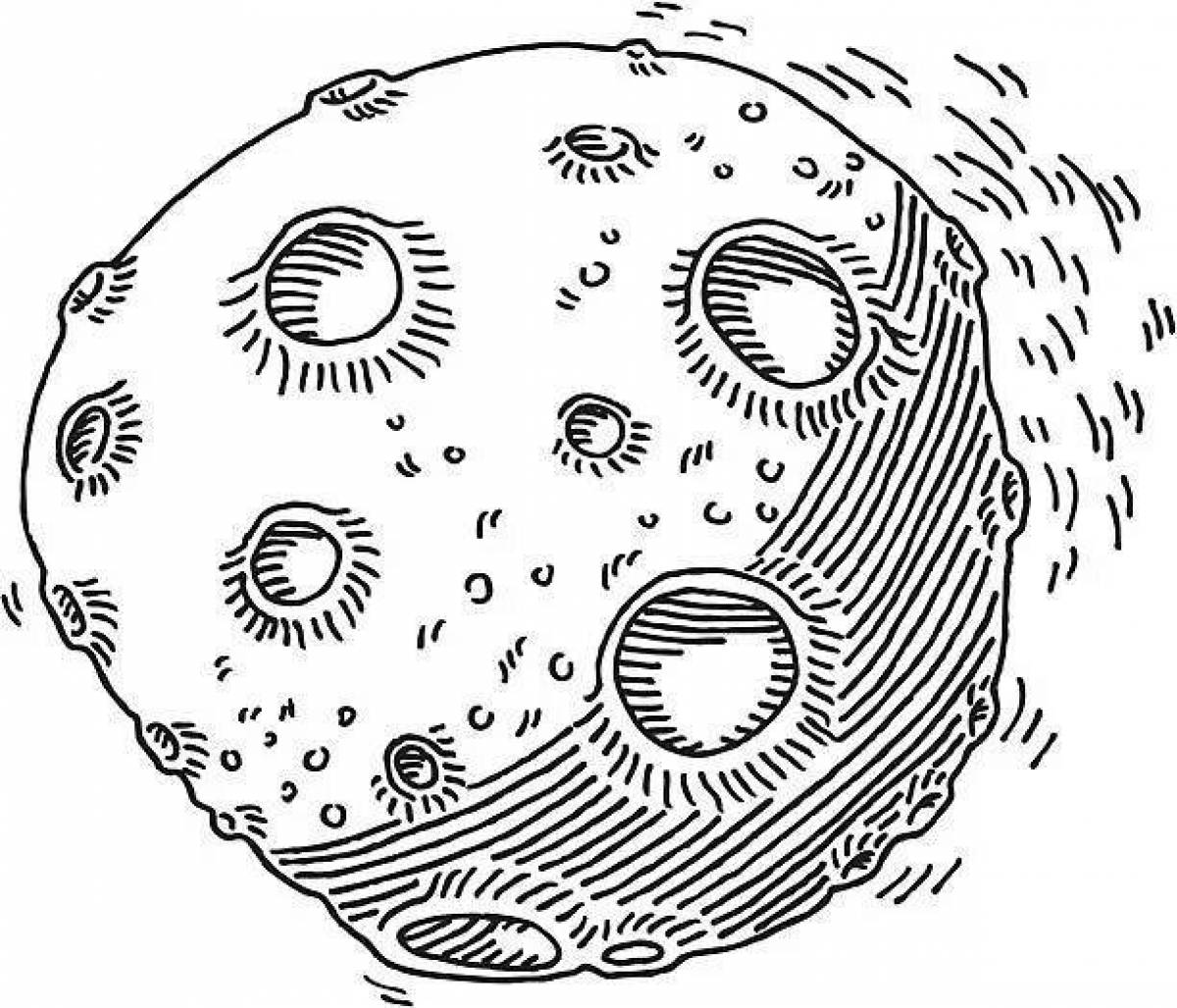 Изысканный метеорит раскраски