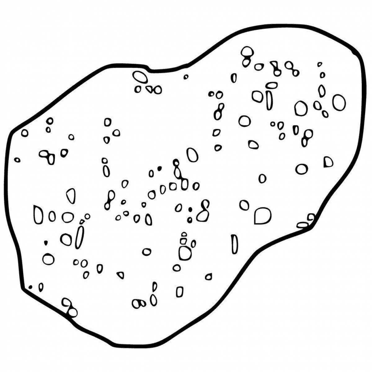 Awesome meteorite coloring page