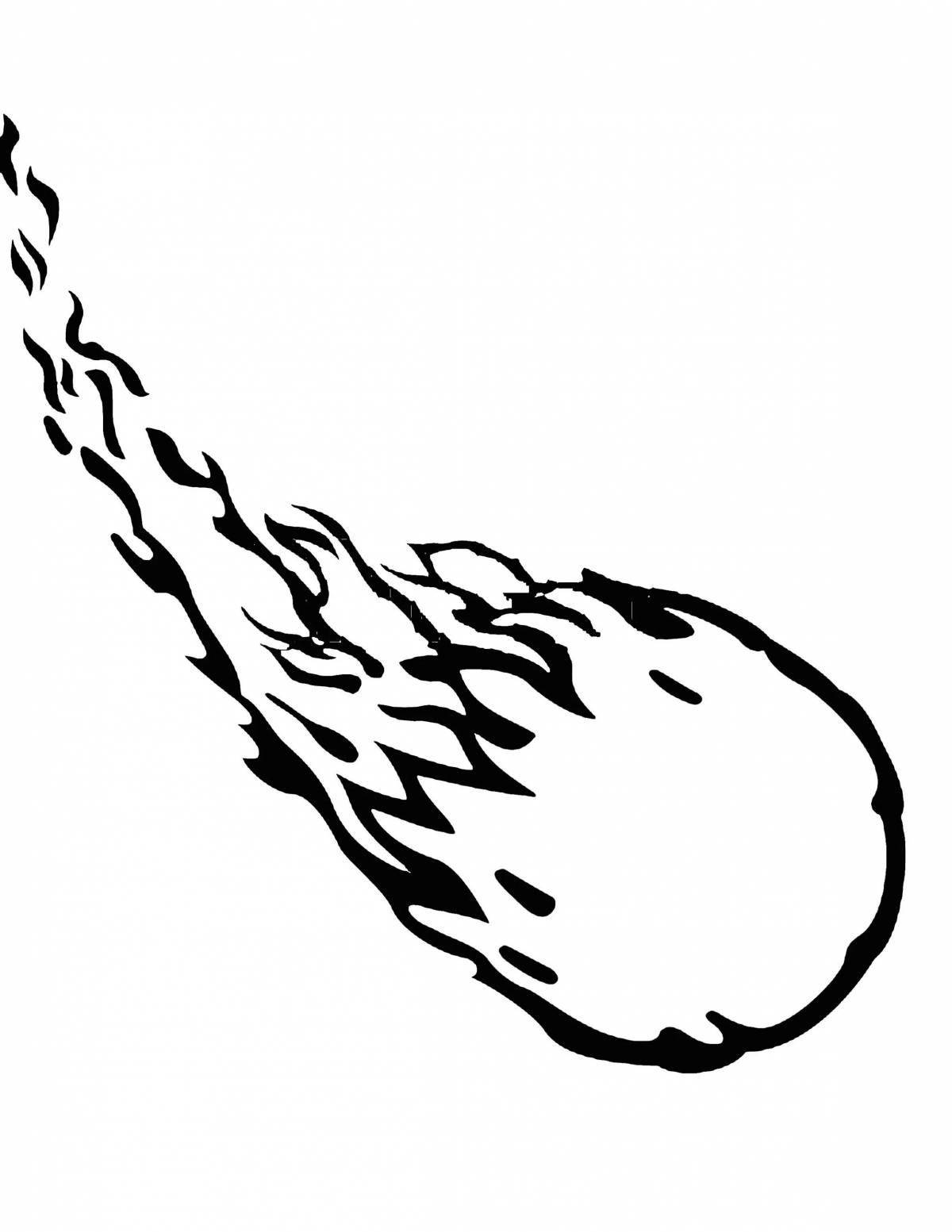 Раскраска сказочный метеорит