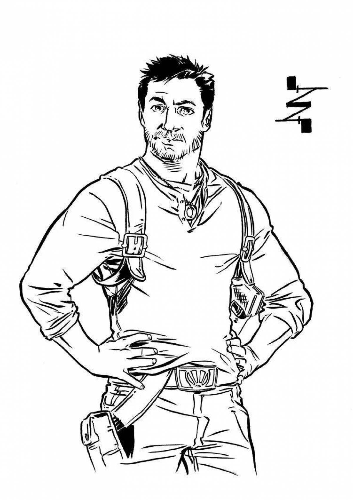 Exciting uncharted coloring book