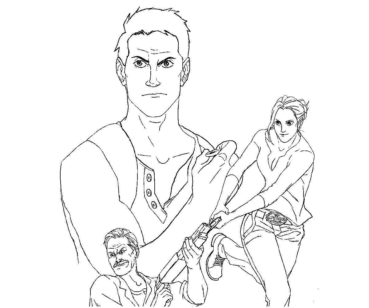 Intriguing uncharted coloring book