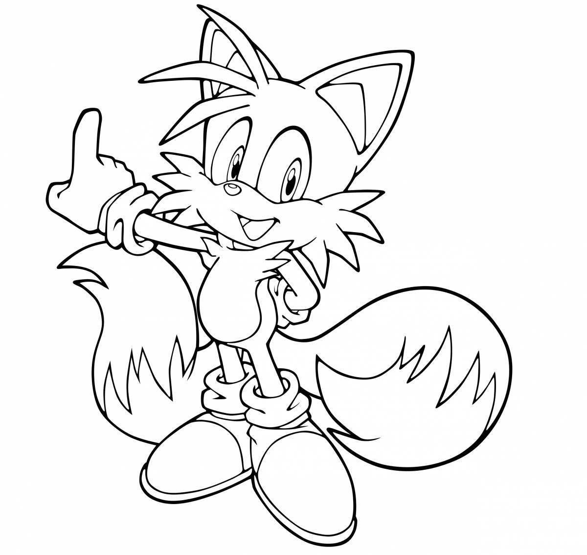 Waving tails coloring page
